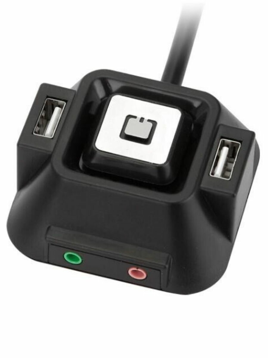 Выносная кнопка выключения и включения питания компьютера 2 USB 2.0 порта входы для наушников и микрофона