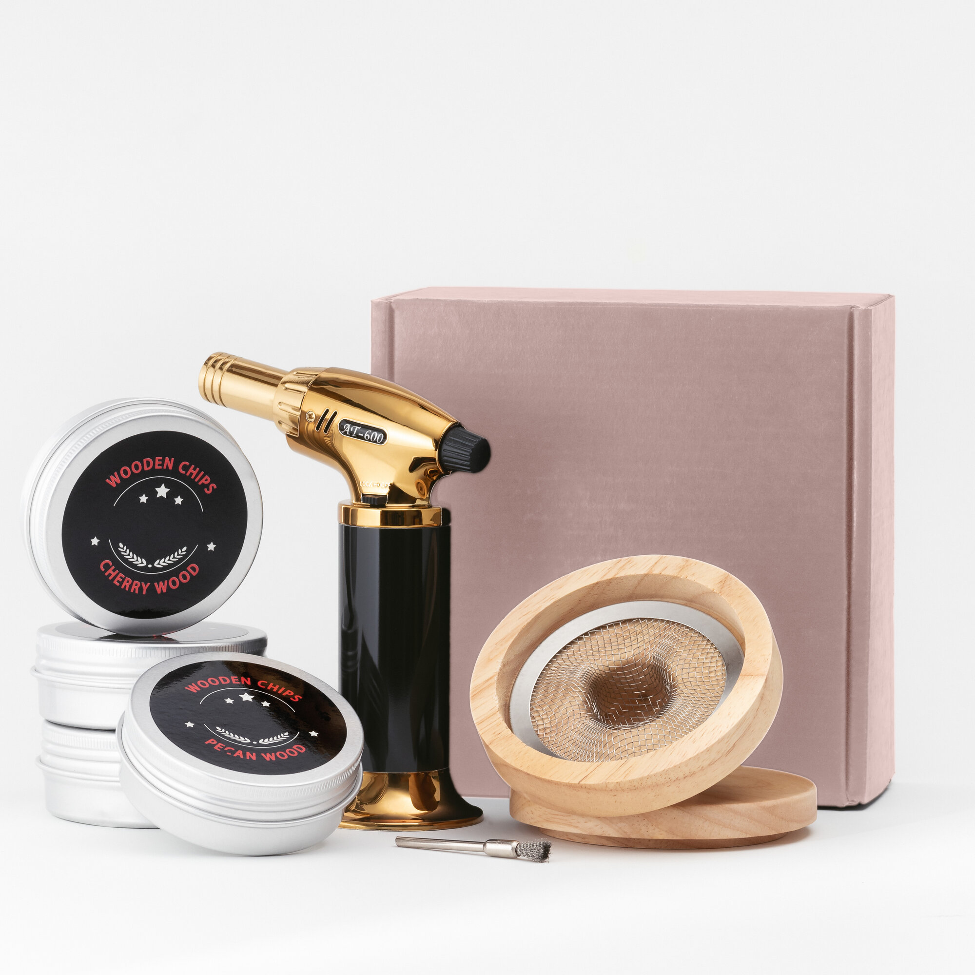 фото Набор для копчения виски и коктейлей + кулинарная горелка Cocktail Smoker Gurman