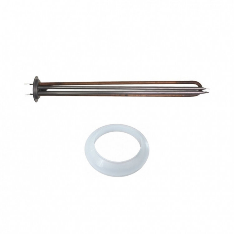 фото Комплект ТЭН RF 1500W, итатэн, медь, D64мм, M6, клеммы под разъем, L392мм, 220V+ прокладка, 20061K1