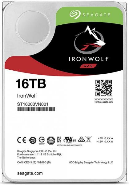 Жесткий диск 3.5 16 Tb 7200 rpm 256 Mb cache Seagate ST16000VN001 SATA III 6 Gb/s