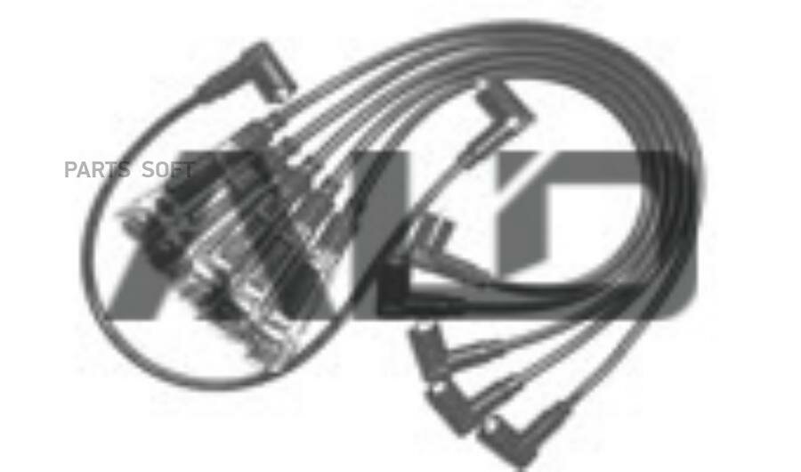 ALD A09038 Комплект проводов зажигания (черный силикон), Audi 100 2.0-2.3 84>, VW T4 2.5i 91>