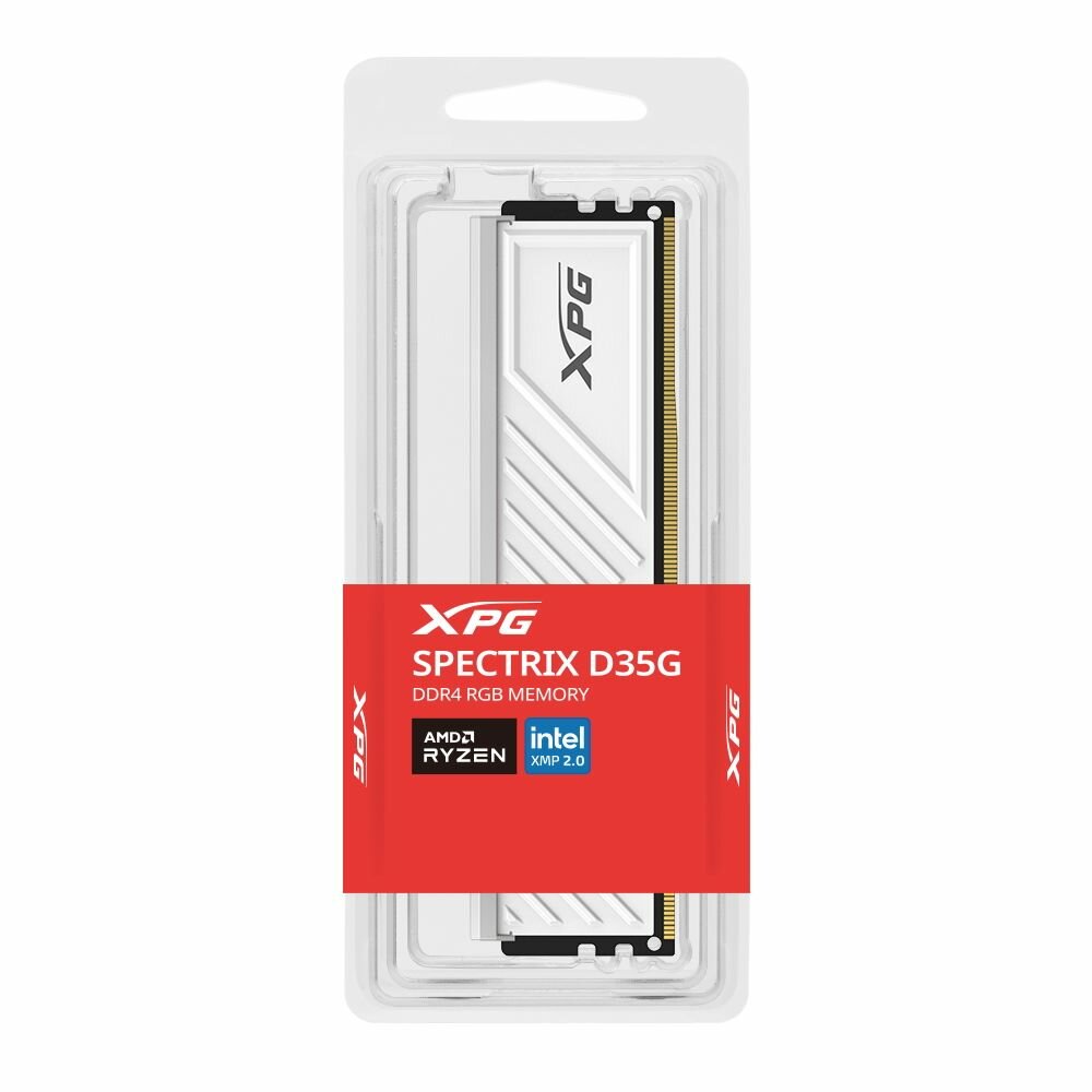 Оперативная память Adata DDR4 8Gb 3200MHz pc-25600 XPG SPECTRIX D35G RGB CL16 1.35V (AX4U32008G16A-SWHD35G)