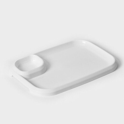 Блюдо для шашлыка с соусницей 3032125 см цвет белый 452₽