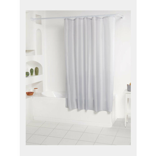 Штора для ванной комнаты с кольцами 180 х 180 см Цвет Белый 1399₽