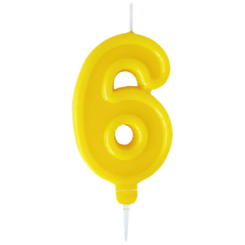 Свеча-цифра 6 Пакетико Happy Birthday 600₽