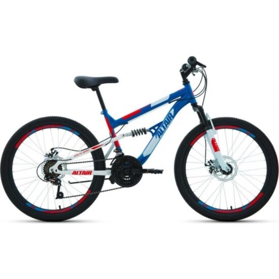 Altair Горный велосипед MTB FS 20 D (20" 6 ск. рост. 14") 2022, синий/красный, RBK22AL20048