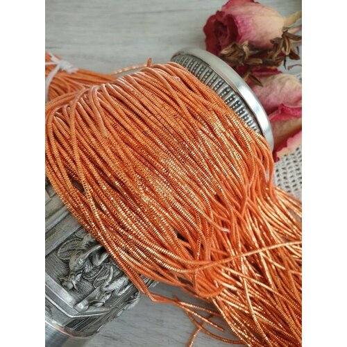 Канитель трунцал 1 мм k069 цвет светло-оранжевый 2 упаковки по 5 грамм 307₽