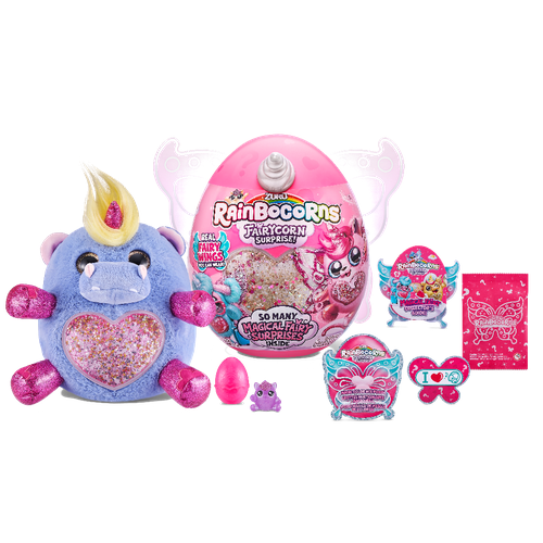 игрушка zuru rainbocorns puppycorn в непрозрачной упаковке сюрприз 9261 Игрушка ZURU Rainbocorns Fairycorn яйцо зуру фея фейрикорн белый 29 см / зуру