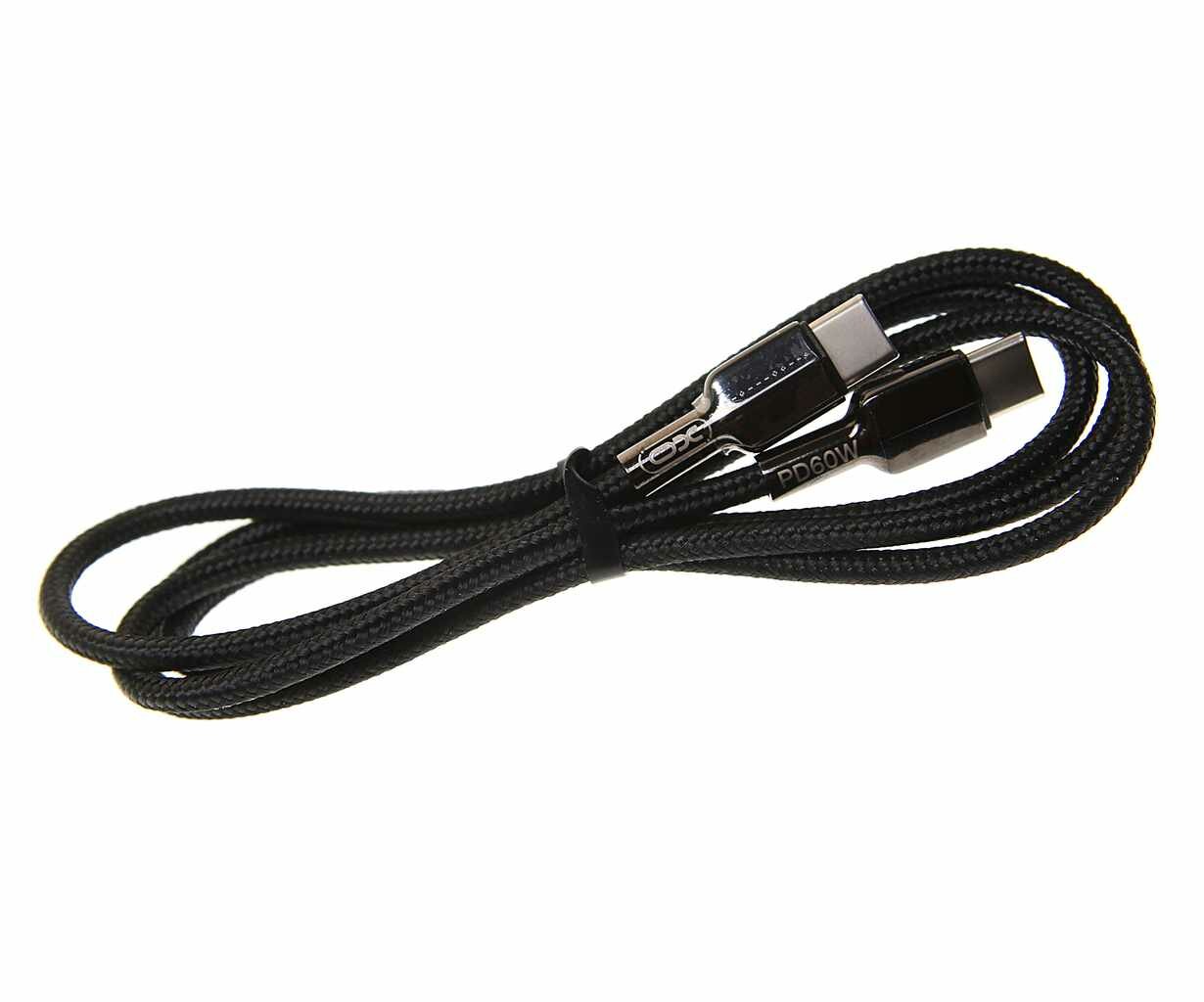 Кабель USB Type C-USB Type C 1м черный, NB183B Black, XO