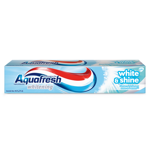 Зубная паста Aquafresh Сияющая белизна отбеливающая для тройной защиты полости рта с фтором, 75мл паста зубная aquafresh сияющая белизна 100мл