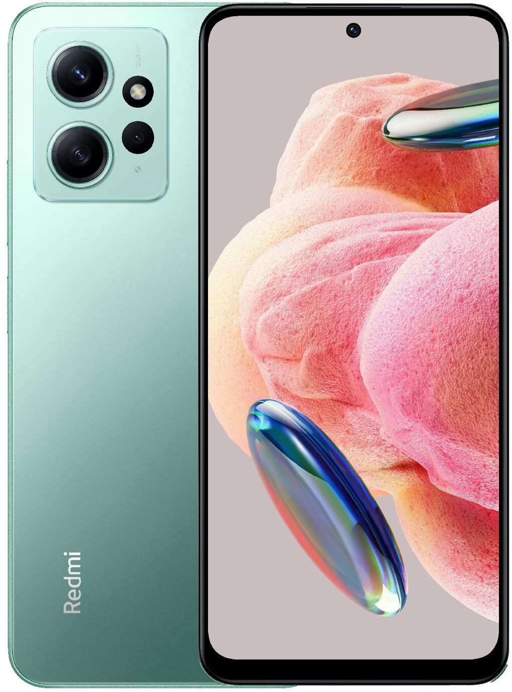 XIAOMI Смартфон Xiaomi Redmi Note 12 256Gb 8Gb зеленый моноблок 3G 4G 2Sim 6.67" 1080x2400 Android 13 50Mpix 802.11 a/b/g/n/ac NFC GPS GSM900/1800 GSM1900 TouchSc Protect A-GPS microSD max1024Gb 49141