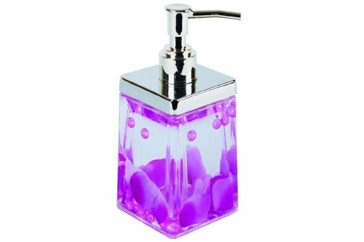 Дозатор для жидкого мыла Аквалиния Фиолетовые лепестки A8825_W46