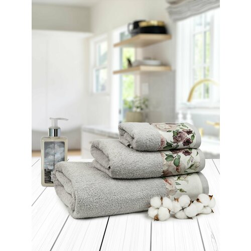 Набор банных махровых полотенец 3 шт, Helen