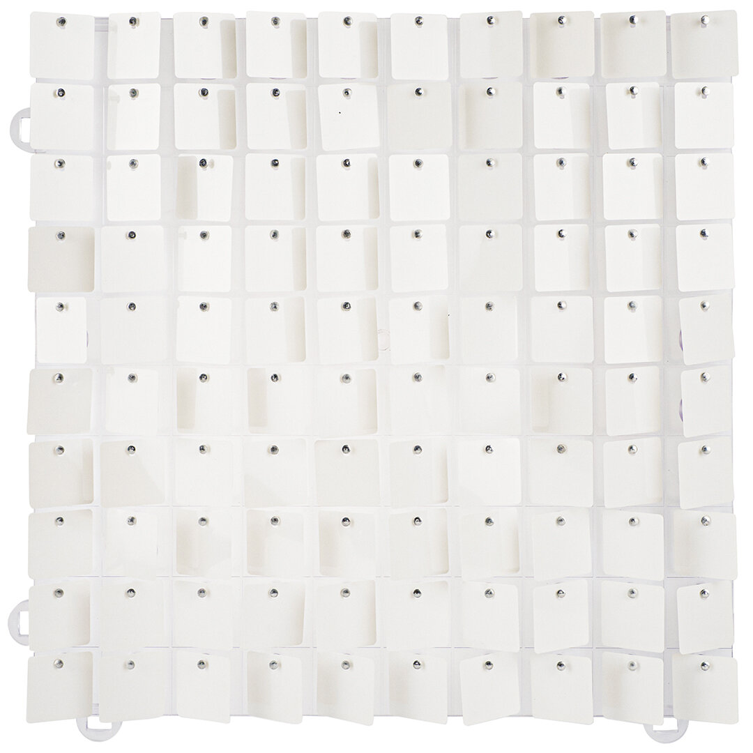 фото Декоративная панель Пайетки, Прозрачная основа, 30x30 см, Белый, Матовый, 1 шт.