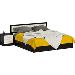 фото Кровать СВК Фиеста 180х200 с тумбой, венге/дуб лоредо (1022324)