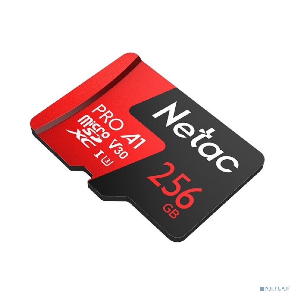 Карта MicroSD card Netac P500 Extreme Pro 256GB, retail version w/SD adapter — фото 1