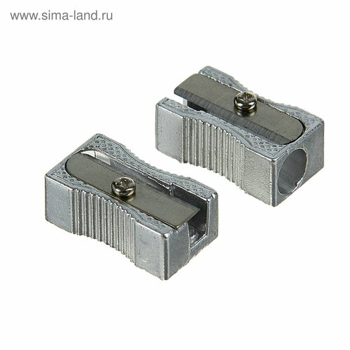 Точилка одинарная металл Командор серебристая 24шт 645₽