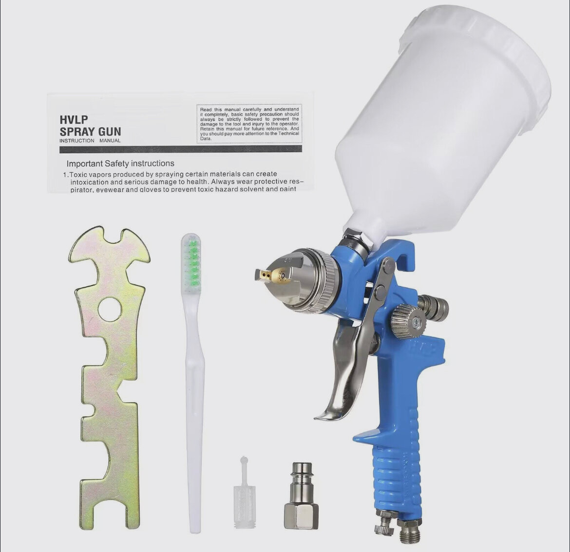 фото Краскопульт пневматический полный комплект и с дюзой 1.3мм