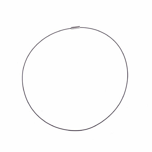 Основа для колье (чокер) с замком, 1 мм, набор 5 шт, цвет чёрный, 45 см