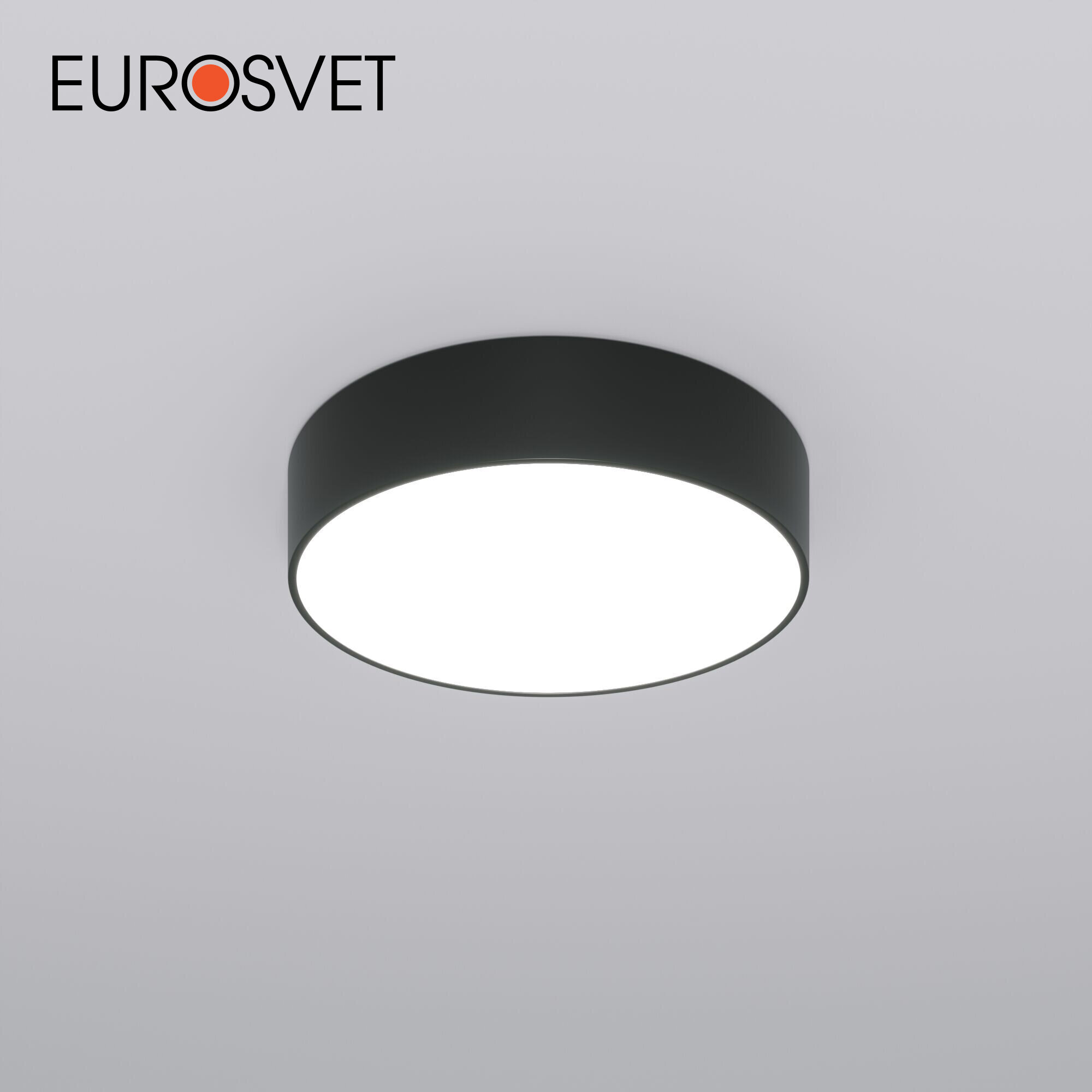 Люстра / Потолочный светодиодный светильник с пультом управления Eurosvet Entire 90318/1, 3300/4200К/6500К, черный