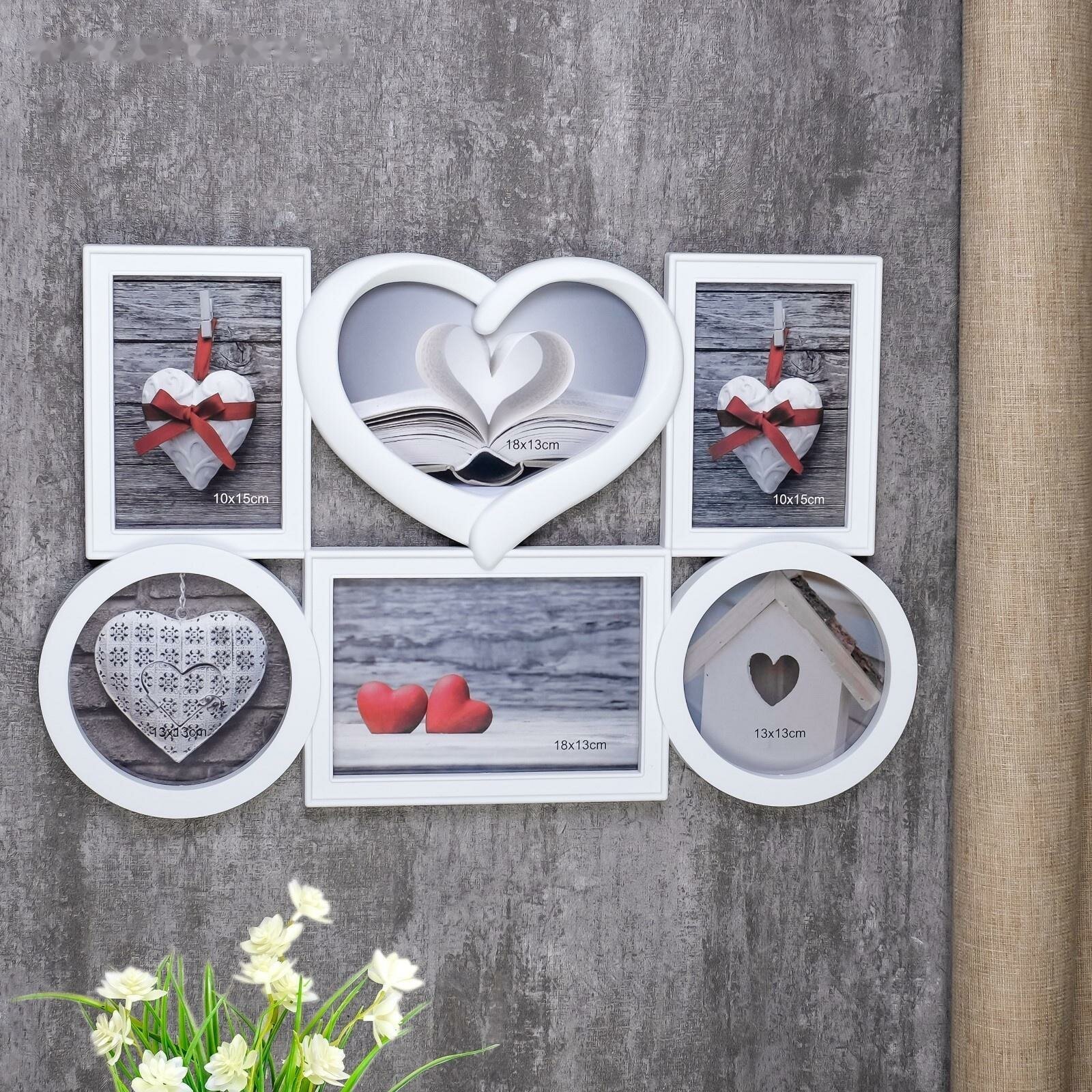 Фоторамка пластик на 6 фото 13х13 см 10х15 см 13х18 см 