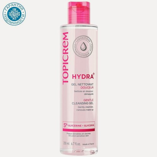 Изображение товара Topicrem Hydra+ Чувствительная кожа лица HYDRA+ Мягкий очищающий гель 200 мл