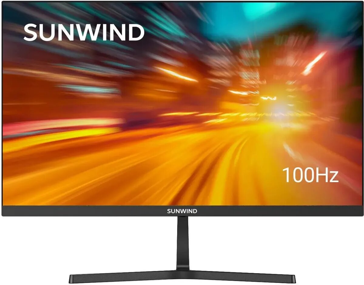27" Монитор игровой SunWind SM-27FI221, 1920x1080, IPS, 100Гц, 1хHDMI, 1хDP, черный [sm27sb01]