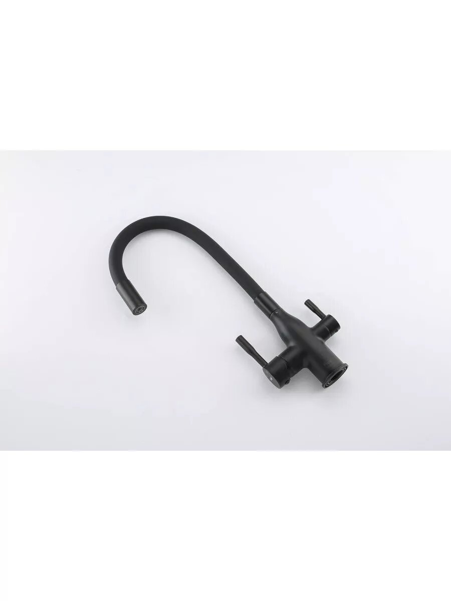 Смеситель для кухни Frap F4396-6, однорычажный, поворотный излив, черный — фото 1