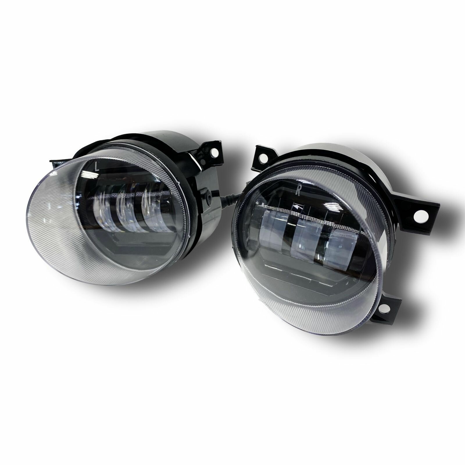Противотуманные фары ПТФ светодиодные, 30W 3 линзы для Volkswagen Golf 5, Jetta 5, Transporter T5, Amarok, 2 штуки