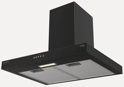 Изображение товара Вытяжка кухонная MEFERI SLIMBOX60BK LIGHT на 60 см купольная, черная, производительность 650 м3/ч, 3 скорости