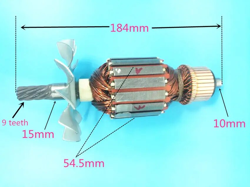 Ротор ARMATURE 220–240 В 5140034 -61 Замена на Dewalt DW745