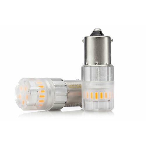 Оранжевая светодиодная лампа NeTuning P21W 6W в поворотники, 1156, 2 шт