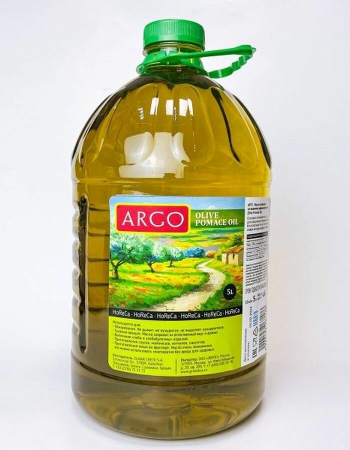 Оливковое масло для жарки Argo Pomace 5л, Греция