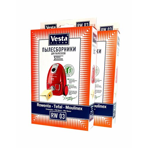 Пылесборники 2 упак всего 10 шт бумажные Vesta filter RW03 989₽