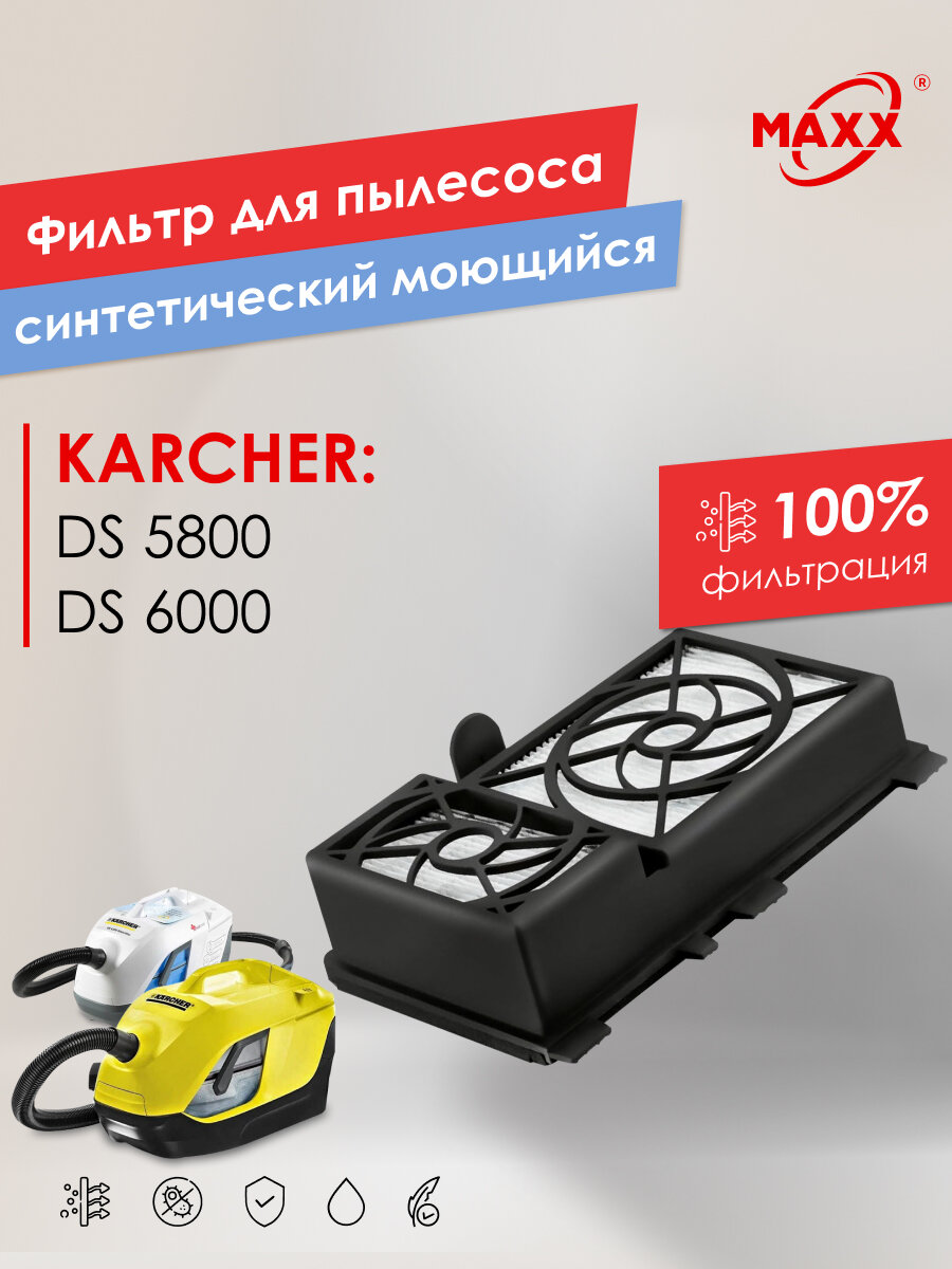 Фильтр моющийся PRO для пылесоса Karcher DS 5800, Karcher DS 6000, арт. 2.860-273