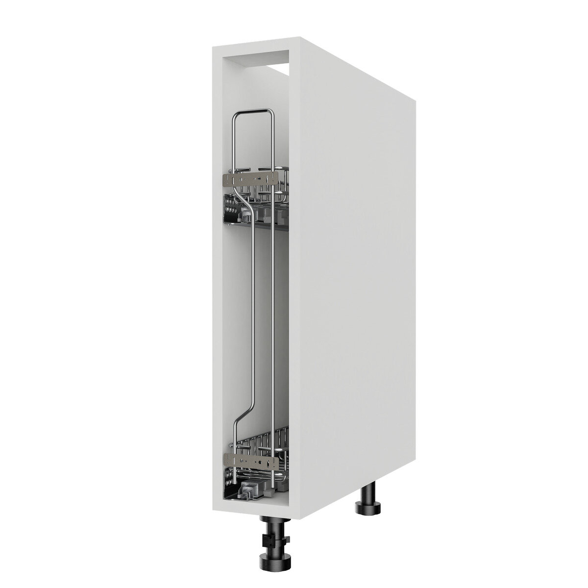 B-150-1I, Каркас тумбы напольной Ш150мм, В720мм, корзина, Белый