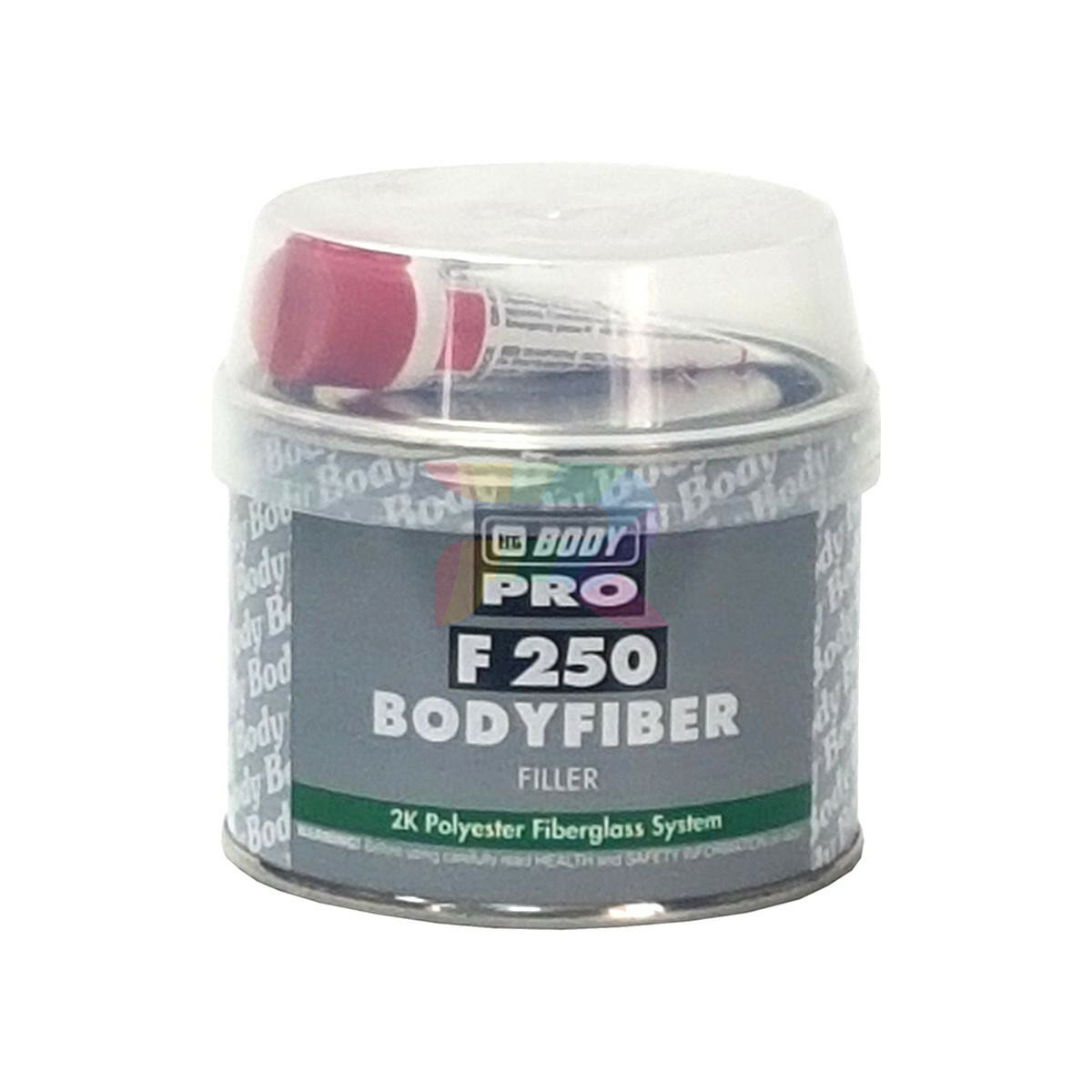 2500600050_Шпатлевка! Зел. 0.25Кг Pro F250 Fiber Полиэфирная Высокопрочная, Усилен. Стекловолокном HB BODY арт. 2500600050