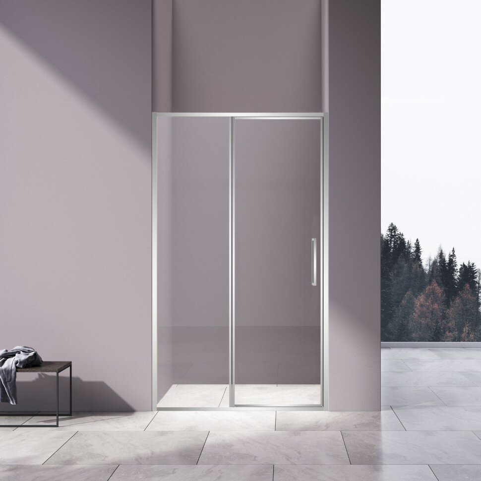 Душевая Дверь Slim 8mm Vdp-4sl120cl Хром Стекло Прозрачное
