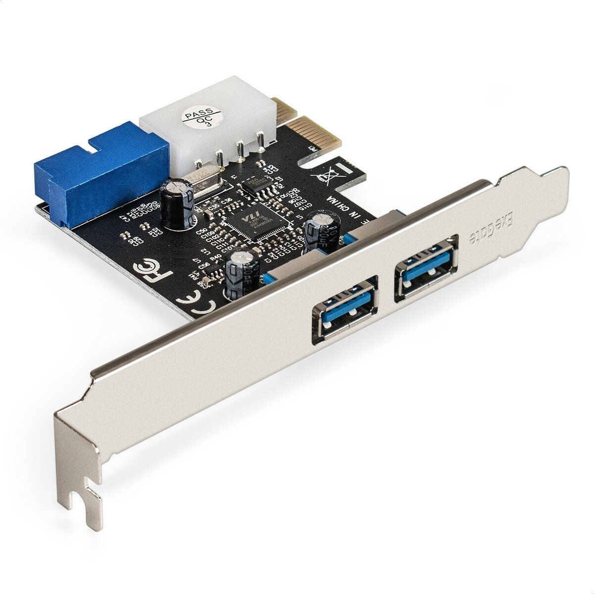EXEGATE USB-концентраторы EX296209RUS Контроллер EXE-342 PCI-E x1 v2.0, 2 USB3.0 ext.+ 1 19pin int. внутренние коннекторы для подключения 2 USB3.0