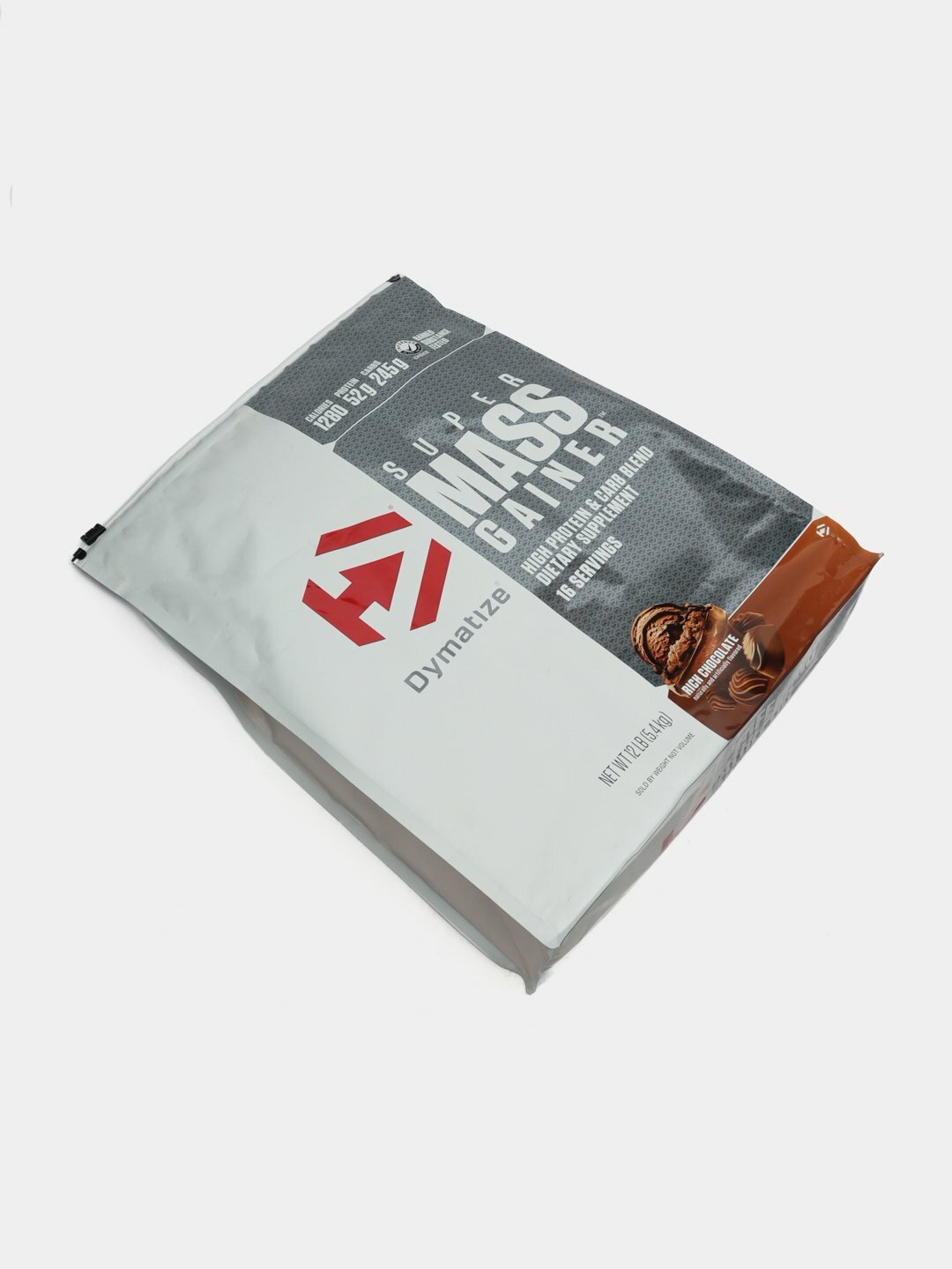 Гейнер для набора массы Super Mass Gainer Dymatize, 5.5 кг, шоколадный вкус — фото 1