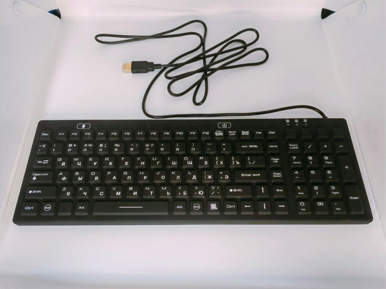 Промышленная клавиатура K-TEK-M380KP-FN-DT-B-US/RU-USB