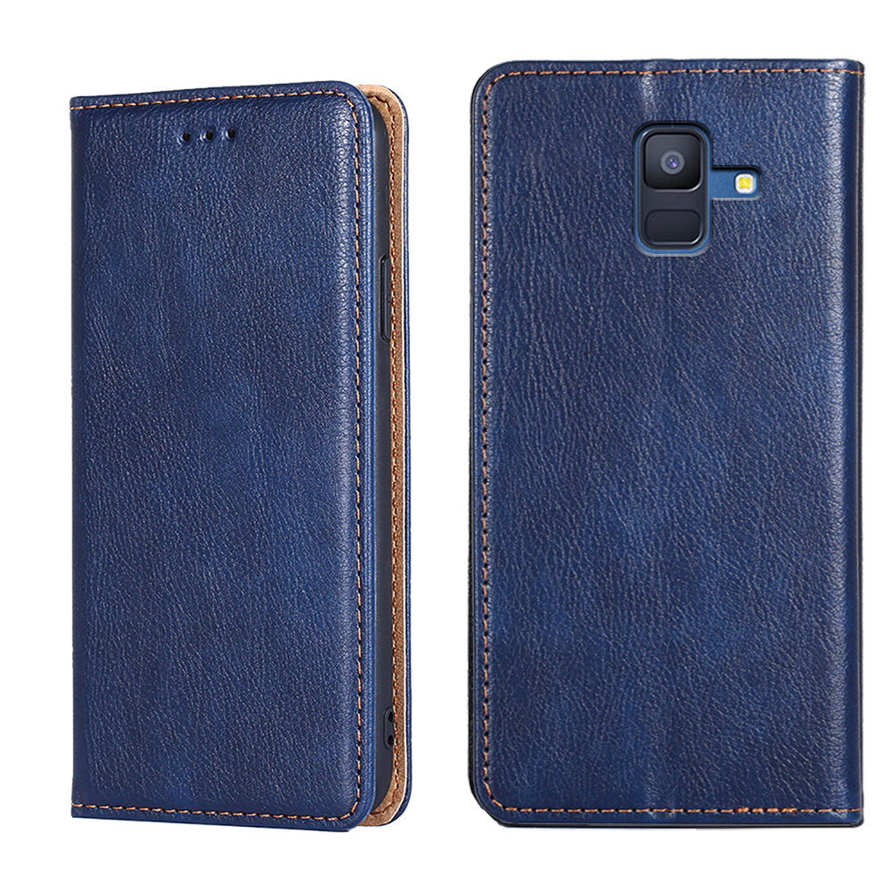 Чехол-книжка MyPads для
 Samsung Galaxy A6 (SM-A600F) / Самсунг А6 2018,(синий)