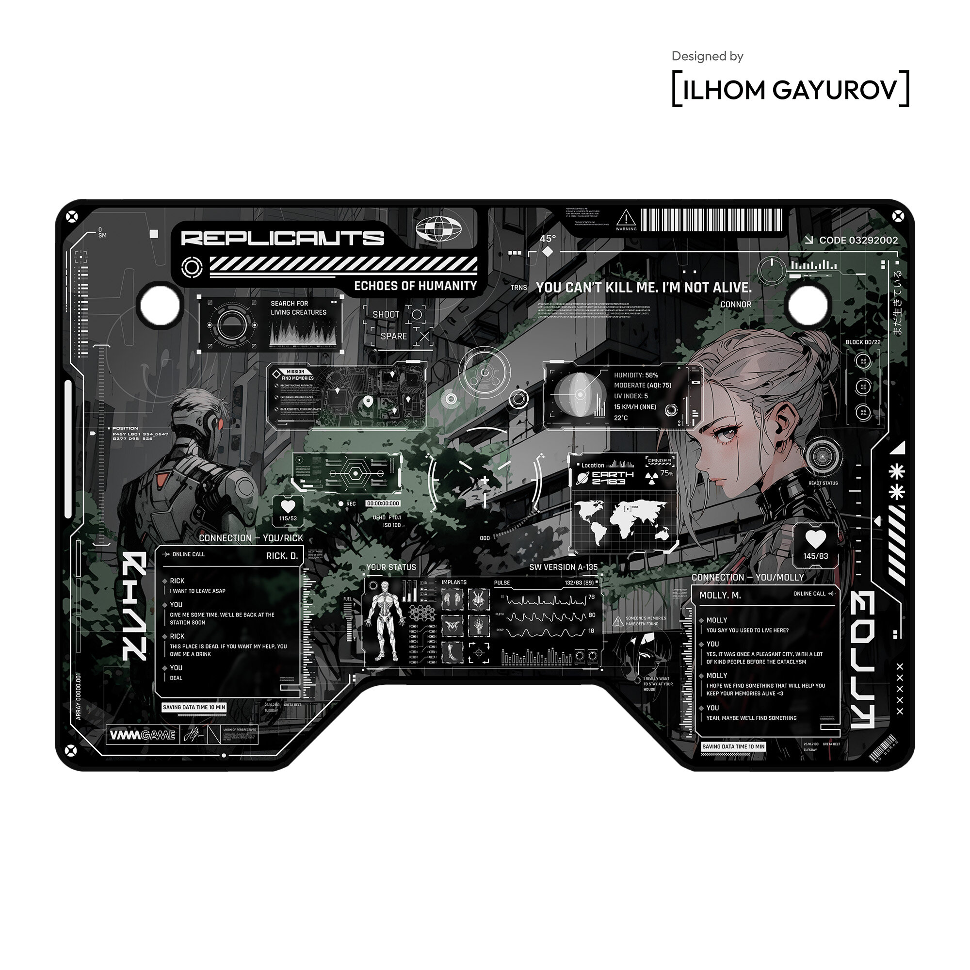 Рабочая поверхность для стола VMMGAME SPACEONE MAT REPLICANTS