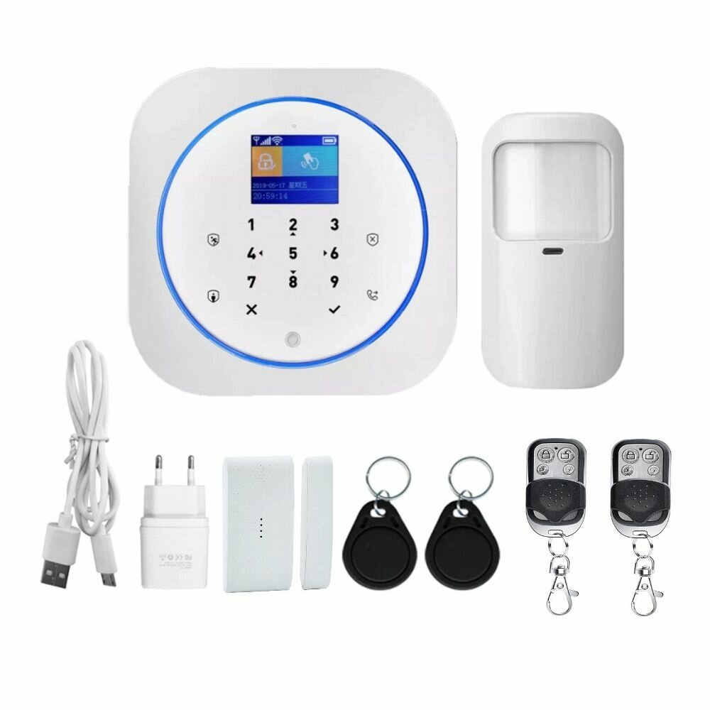 Беспроводная GSM сигнализация Wi-Fi умный ДОМ сенсорная панель слот для sim карт