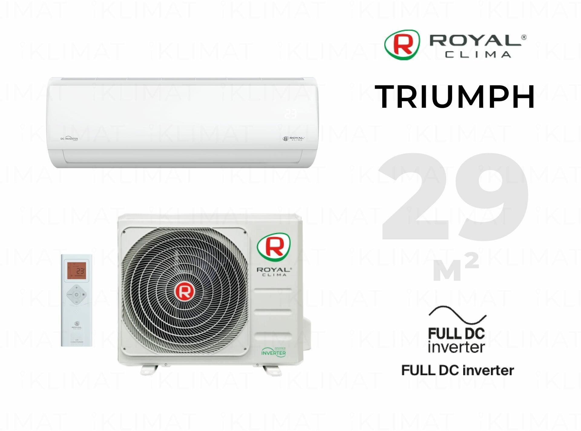 ROYAL Clima RCI-TN29HN настенный кондиционер сплит-система, 28м2