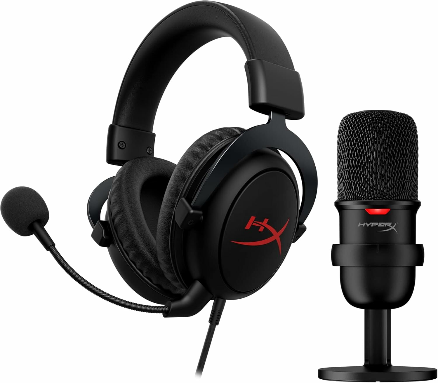 Стартовый пакет для стримеров HyperX - (SoloCast Wired USB Condensor Microphone and Cloud Core