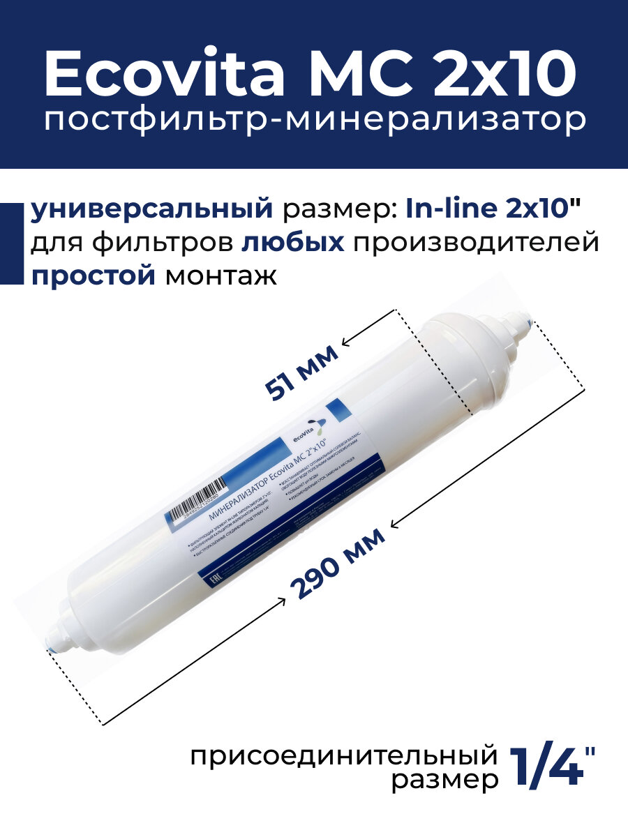 Минерализатор для систем обратного осмоса Ecovita MC 2x10