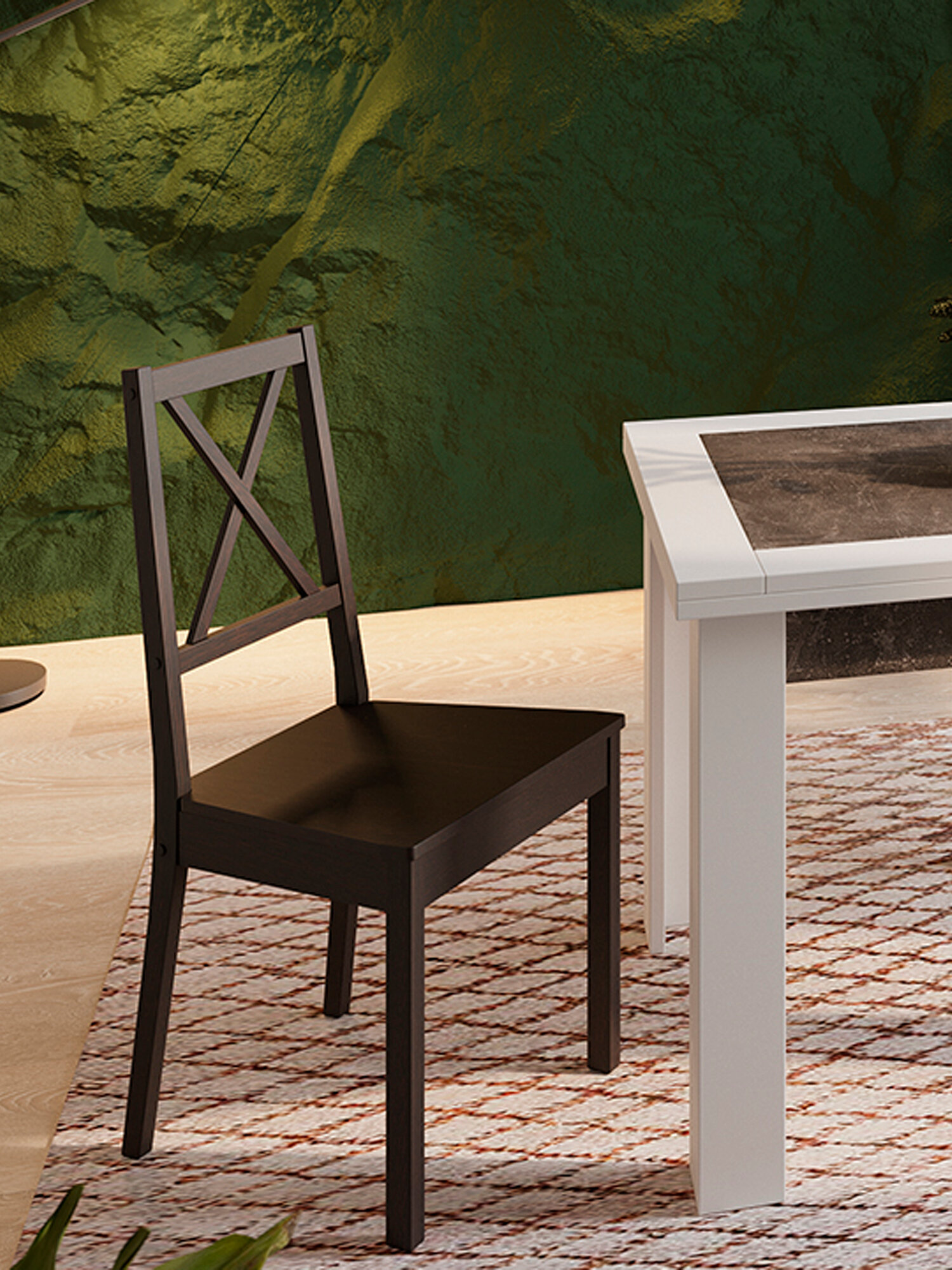 Стул кухонный ТриЯ "Ника Б-5213", массив дерева, квадратный, венге