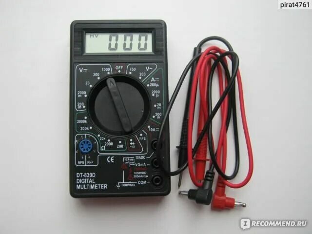 Портативный цифровой мультиметр DT830 D с функцией прозвонки цепи, тестер электрический