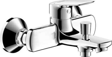 Смеситель для ванны с душем Bravat Rhein F6429564CP-01-ENG хром вертикальный однорычажный настенный латунный немецкий